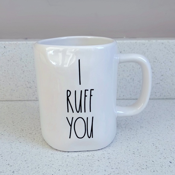 ❗️RAE DUNN I RUFF YOU VALENTINES DAY PET MODERN FARMHOUSE COFFEE TEA MUG - Picture 1 of 3